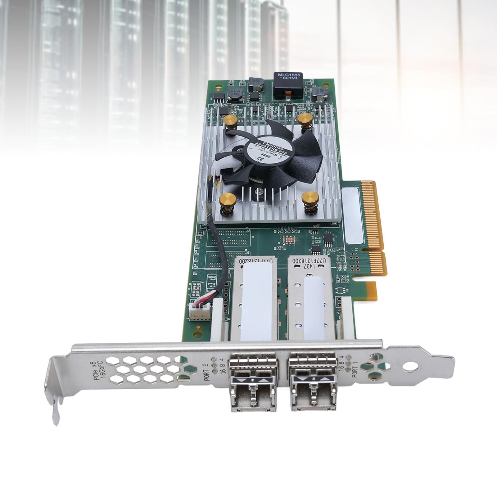 ASHATA Fiber Channel HBA, Adattatore del Bus Host PCIE 3.0 da 16 Gbps con Supporto per la Virtualizzazione, per Server Multi -processore e Macchine Virtuali