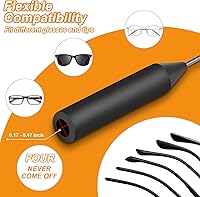 Vista 4 de Yeahxing Correa ajustable para lentes, paquete de 4 correas de 12 pulgadas con retenedor para el oído, retenedor de gafas, anticola, antideslizante