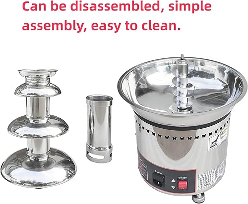 Miniatura 6 de Máquina de fuente de chocolate de 4 niveles, máquina de fusión de fuente de chocolate digital eléctrica de 110 V para fiestas, chocolate y