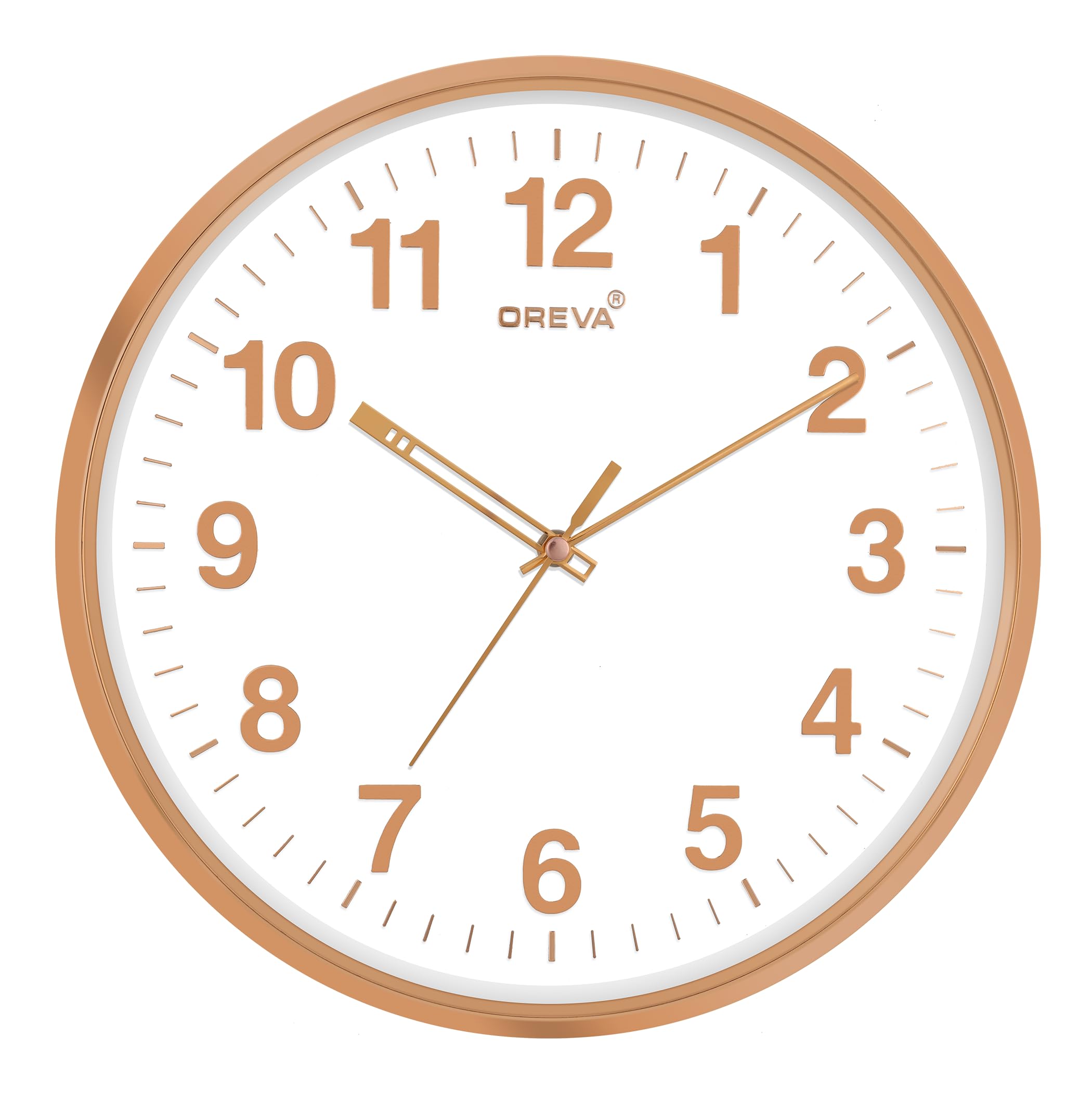 Buy OREVA Round Plastic Silent Wall Clock for Living Room Bedroom