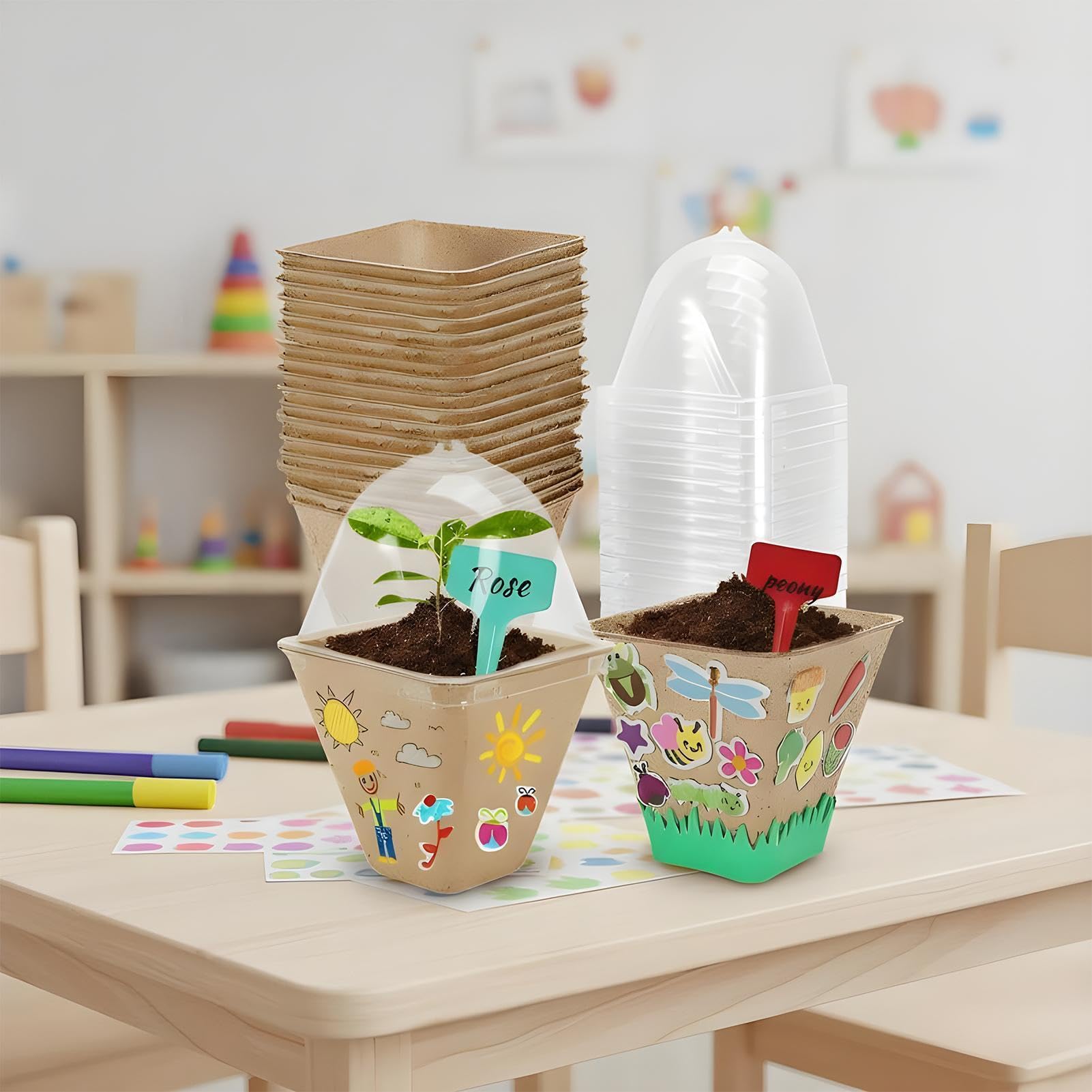 Kit De Plantación Para Niños Juego de Macetas para Jardinería