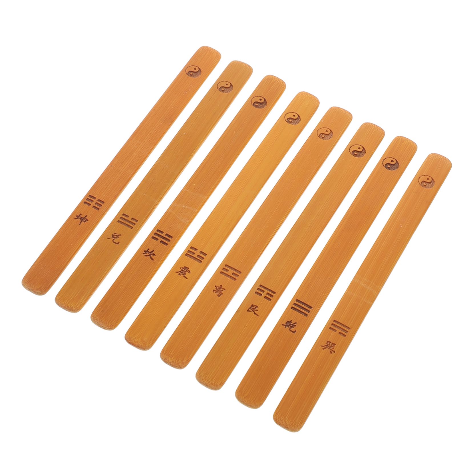 FELTECHELECTR Handmade Chinese Feng Shui Ornaments 8pcs Divination Sticks Blank Sticks for Chinese Game