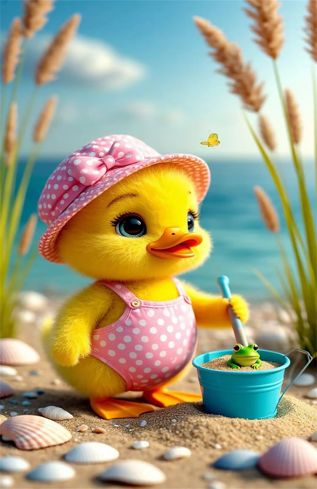 Puzzle 1314 Piezas para Adultos - Pato Playa Rana | Rompecabezas de 75x50 cm | Juego de Mesa Creativo, Regalos para Hombres/Mujeres