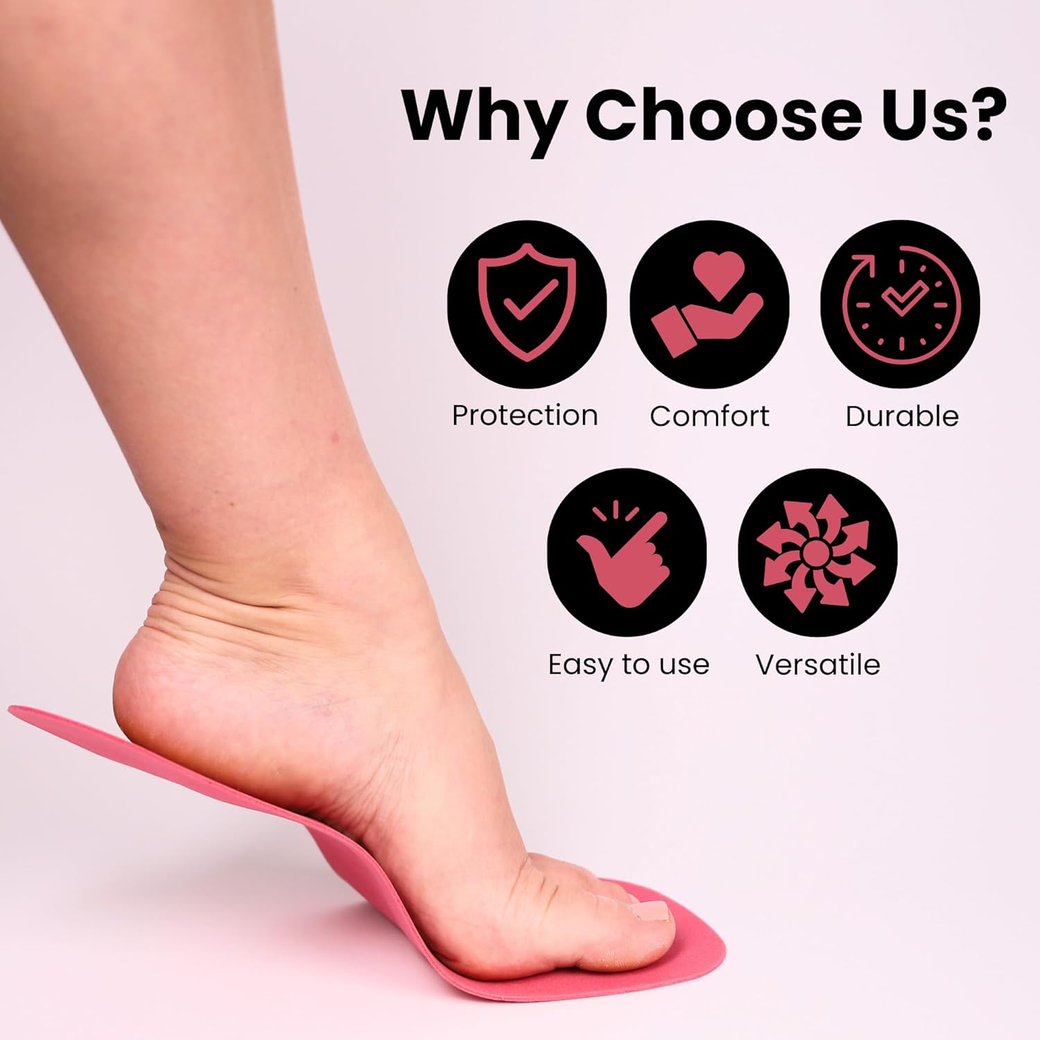 CHNELSS 60Pairs Professional Spray Tan Feet Pads - Disposable Foam Feet Protectors for Tanning Salon Hygienic & Comfortable Feet for Spray Tanning - Spray Tan Foot Covers for Tanning Tent(Pink)