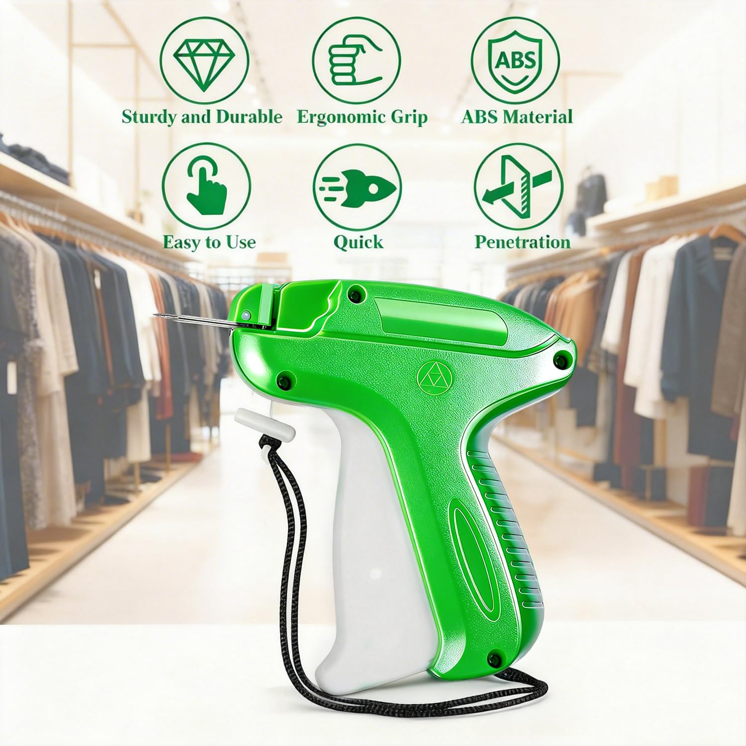 Viccess Pistola Etiquetadora EtiquetadoraPrecios Ropa con 5 Agujas de Repuesto y 5000 Púas de Estándar para Ropa Calcetines Sombreros Etiqueta Precios