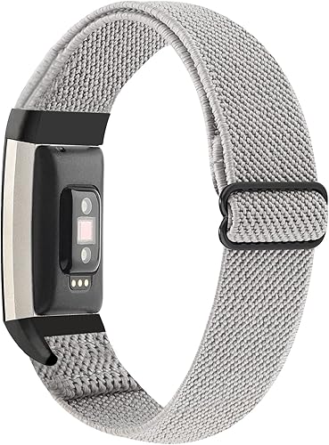 Miniatura 6 de Banda elástica ajustable para reloj compatible con Fitbit Charge 2. Correa de nailon elástica, suave para muñecas. Pulsera deportiva de repuesto