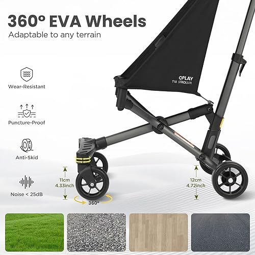 Miniatura 7 de Cochecito de viaje ultraligero para bebés de 6 a 36 meses, cochecito plegable pequeño y compacto con mochila y visera solar para niños de 1 a 3 años