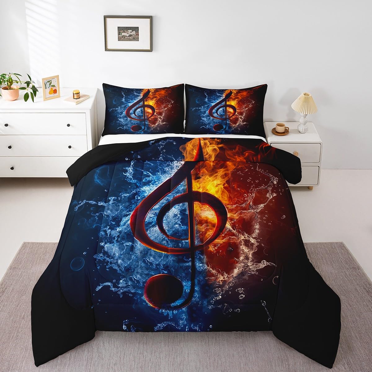 Floral Bedding Sets - Hummingbird Iris Flowers Comforter -30