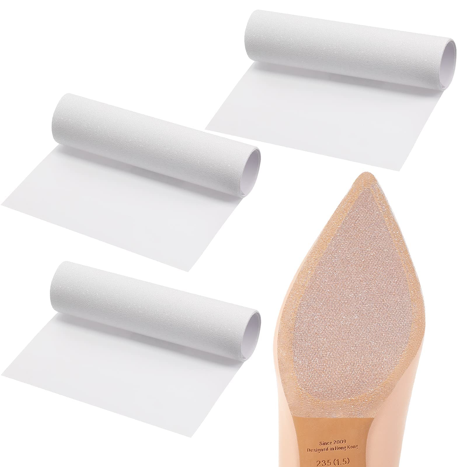 MAKINGTECAnti-Slip Sole Sticker, Self-Adhesive Protector Crystal Clear Pad, Protective Cover for High Heel Sneakers (3 Rolls 15.7x5.9 Inch)