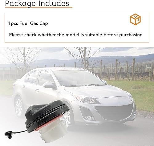 Miniatura 5 de Tapa de tanque de combustible para Mazda para Mazda 3, 6, CX-7, CX-9, 2007, 2008, 2009, 2010, 2011, 2012, 2013, 2014, 2015, repuesto GS3L-42-250B