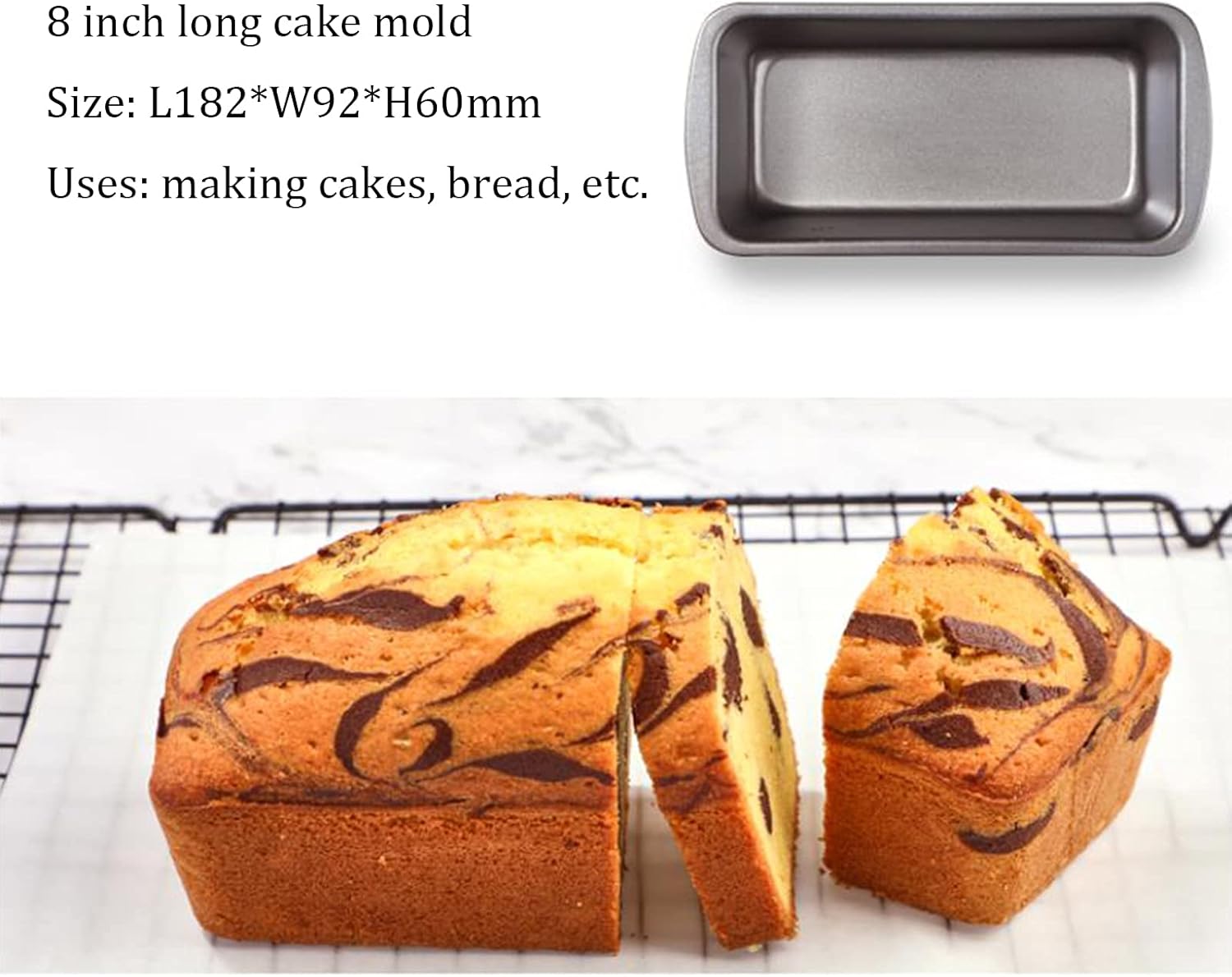 Kitchen Utensils 5-Piece Set Nonstick Baking Set with Baking Cake Pan, Pizza Baking Tray, Cake Pan, Muffin Pan, and Pizza Pan, Bakeware Sets Non Stick