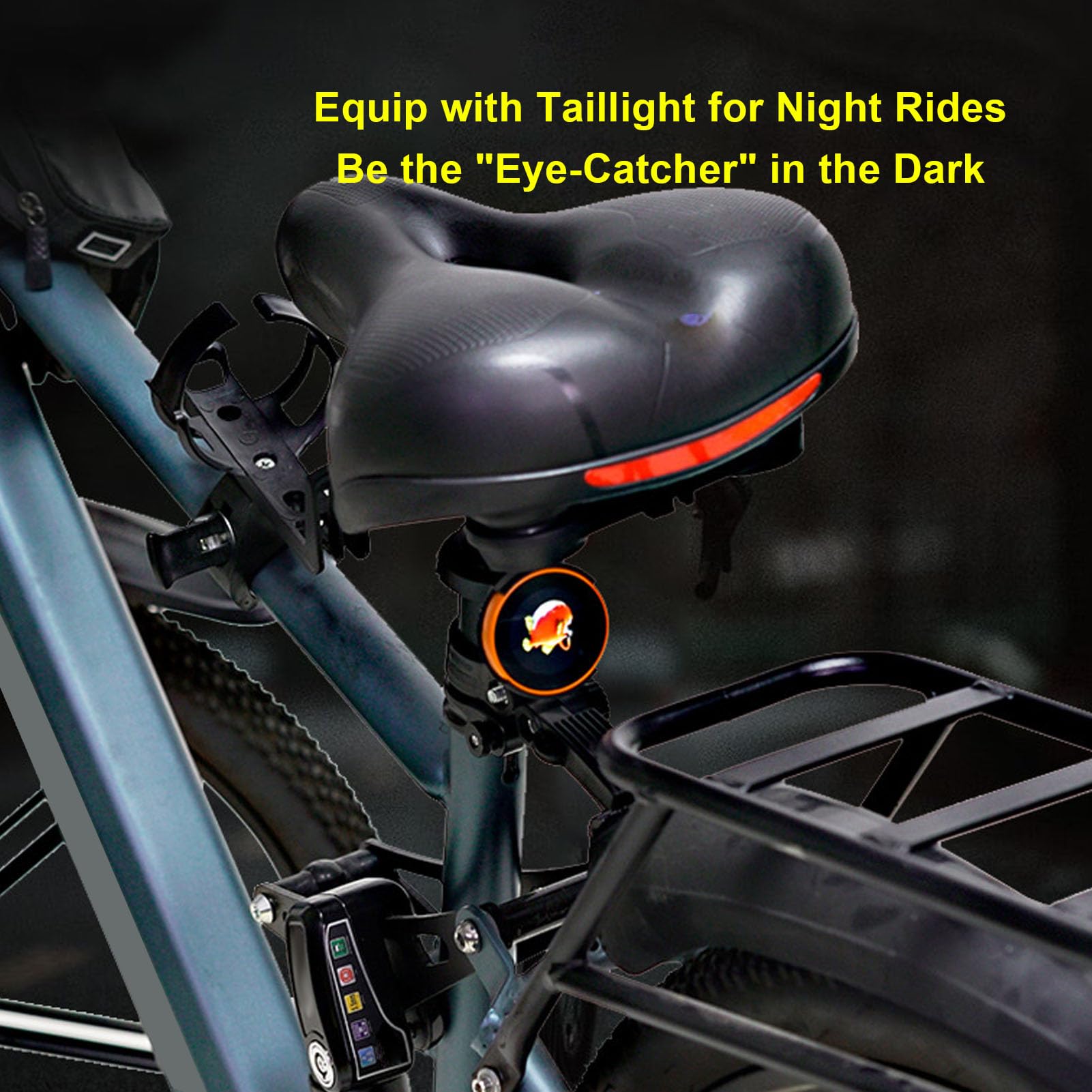 Bewinner ‌Fanale Posteriore Smart per Bici da 1,9" | Touchscreen HD, Rilevamento dei Freni, Batteria da 450 MAh, WiFi Diretto per Condivisione Multimediale Istantanea