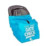 J.L. Childress Gate Check Bag for Car Seats - Travel Bag for Airplane - Includes AIRTAG Holder - Fits All Baby Car Seats, Infant Carriers & Child Booster Seats, Neon Blue