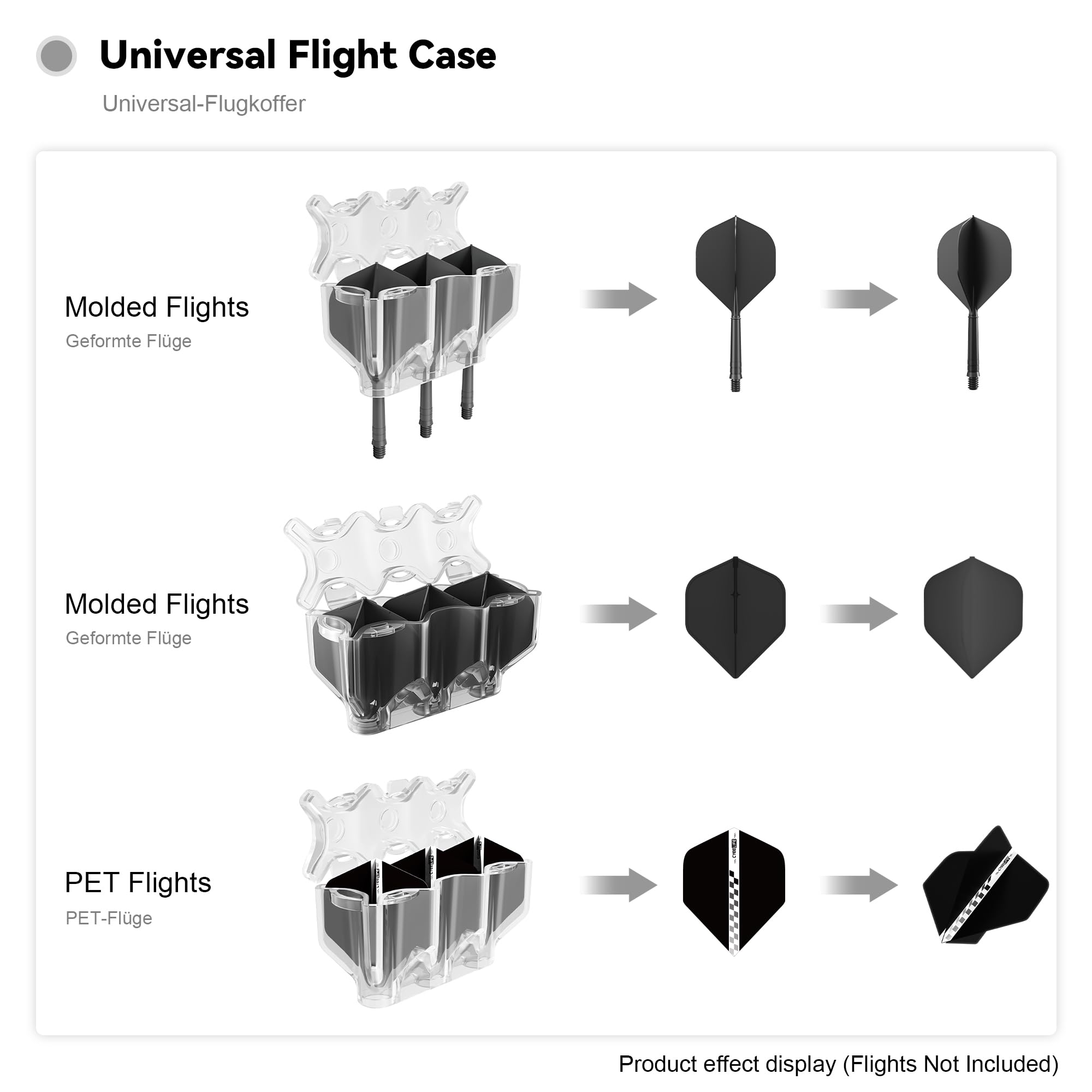 CyeeLife Darts Flights - Custodia per 3 flight, accessori per freccette