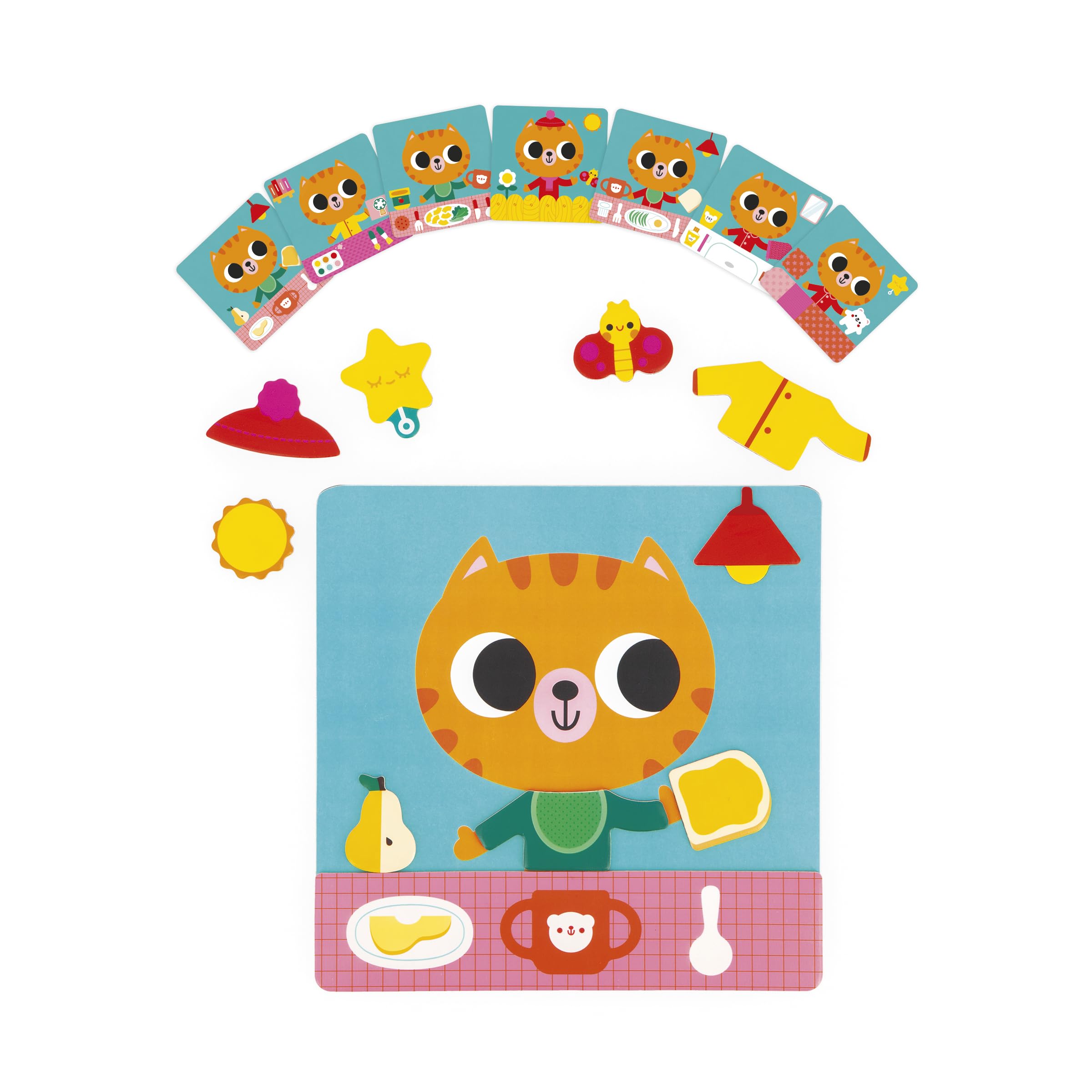 Janod, Routines and Rituals of the Day Game, Educational Magnetic Board, Organize your Daily Life, 7 Educational Model Cards - Image 2