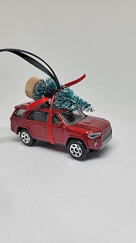 Miniatura 3 de 3 Christmas Ornament with Tree for Red Toyota Land Cruiser 80 Owners by Speedtails  Gift Ideas 2023  Handmade in USA