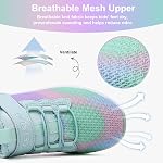 TETSUO Enfants Sneakers pour les filles Athletic Running Shoes Léger Respirant Chaussures de marche Glisser sur les chaussures de tennis de sport pour tout-petit / petit enfant / grand enfant
