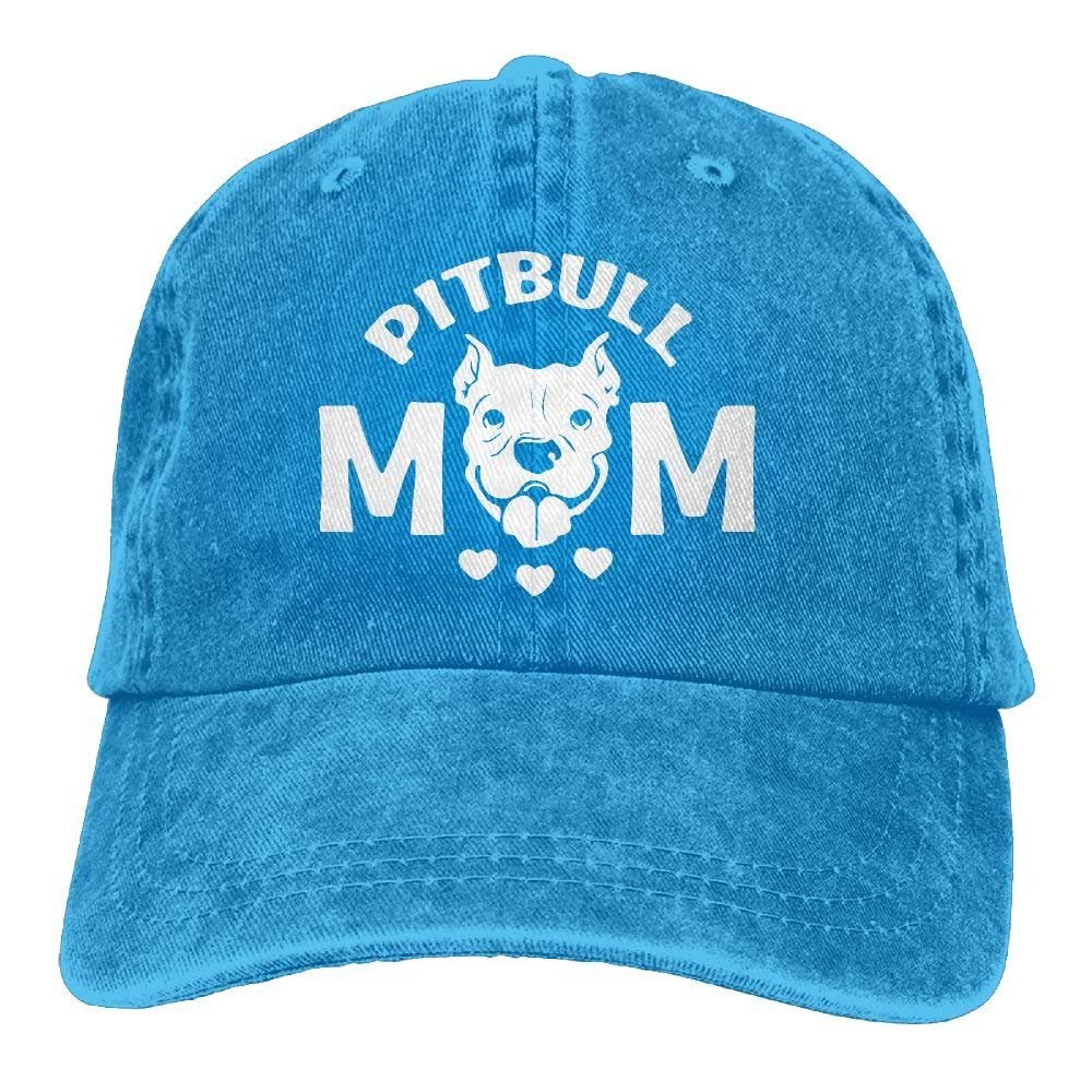 Baseball Cap Pitbull Mom 1-1 Women Snapback Casquettes Polo Style Low Profile,Personality Caps Hats Men Women Casual Denim Adjustable Dad Hat Baseball Cap Trucker Hat