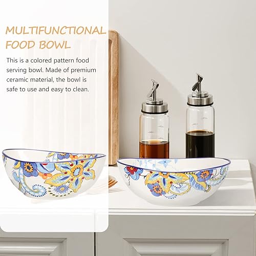 Miniatura 7 de Zerodeko Tazón de ensalada Tazón de palomitas de maíz Plato para servir alimentos Tazón de fruta Tazón de fruta Tazón ovalado Tazón de madera Tazón