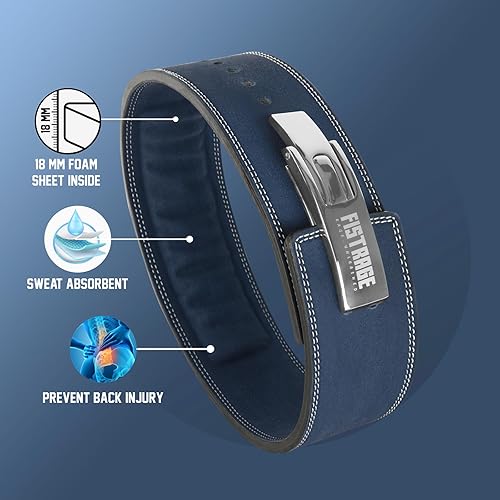 Miniatura 4 de VELO Cinturón de levantamiento de pesas con palanca de 4 pulgadas de ancho, 0.394 in y 0.512 in de piel, soporte de espuma de 0.709 in para