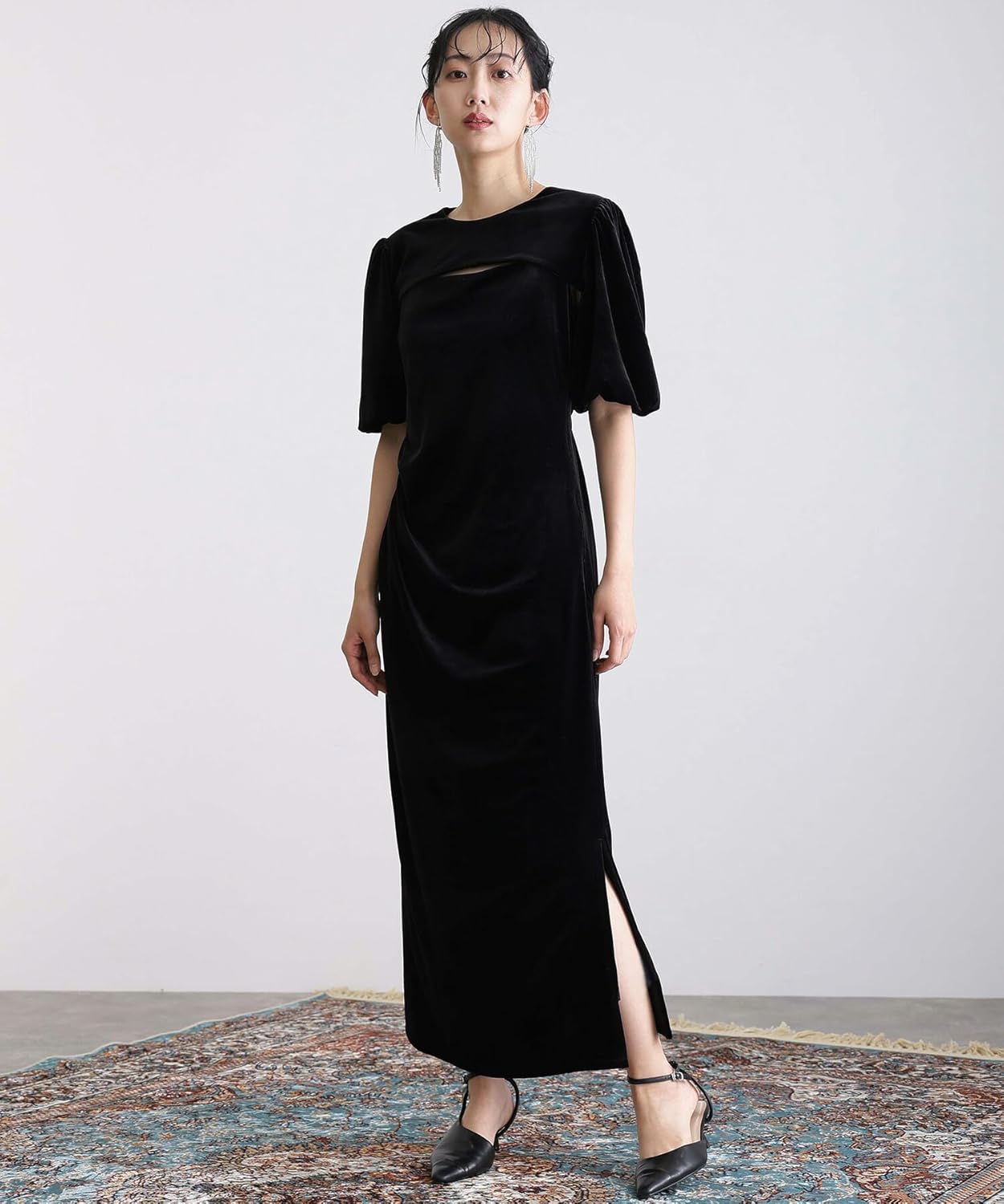 [POURVOUS] パーティードレス 結婚式ドレス オケージョンドレス パンツドレス お呼ばれドレス ボレロ＆ワンピース2点セット