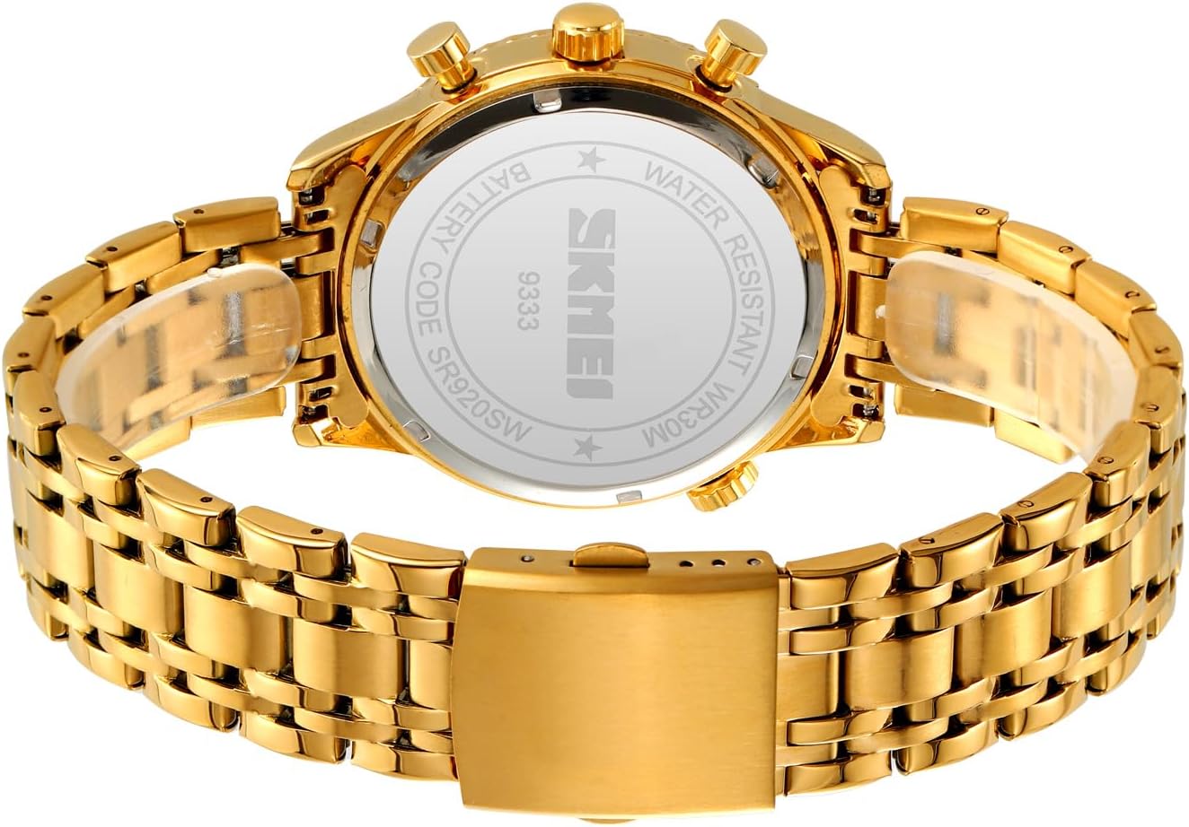 Back of the SKMEI watch showing model number 9333 and water resistance rating WR30M