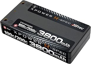 Hi-Tec XPR3800S-B Li-Po 7.4V XPR3800S-B Genuine Japanese Product PSE Certified R-SPEC Lipo Battery RC Car Short Lipo Square Type Drift