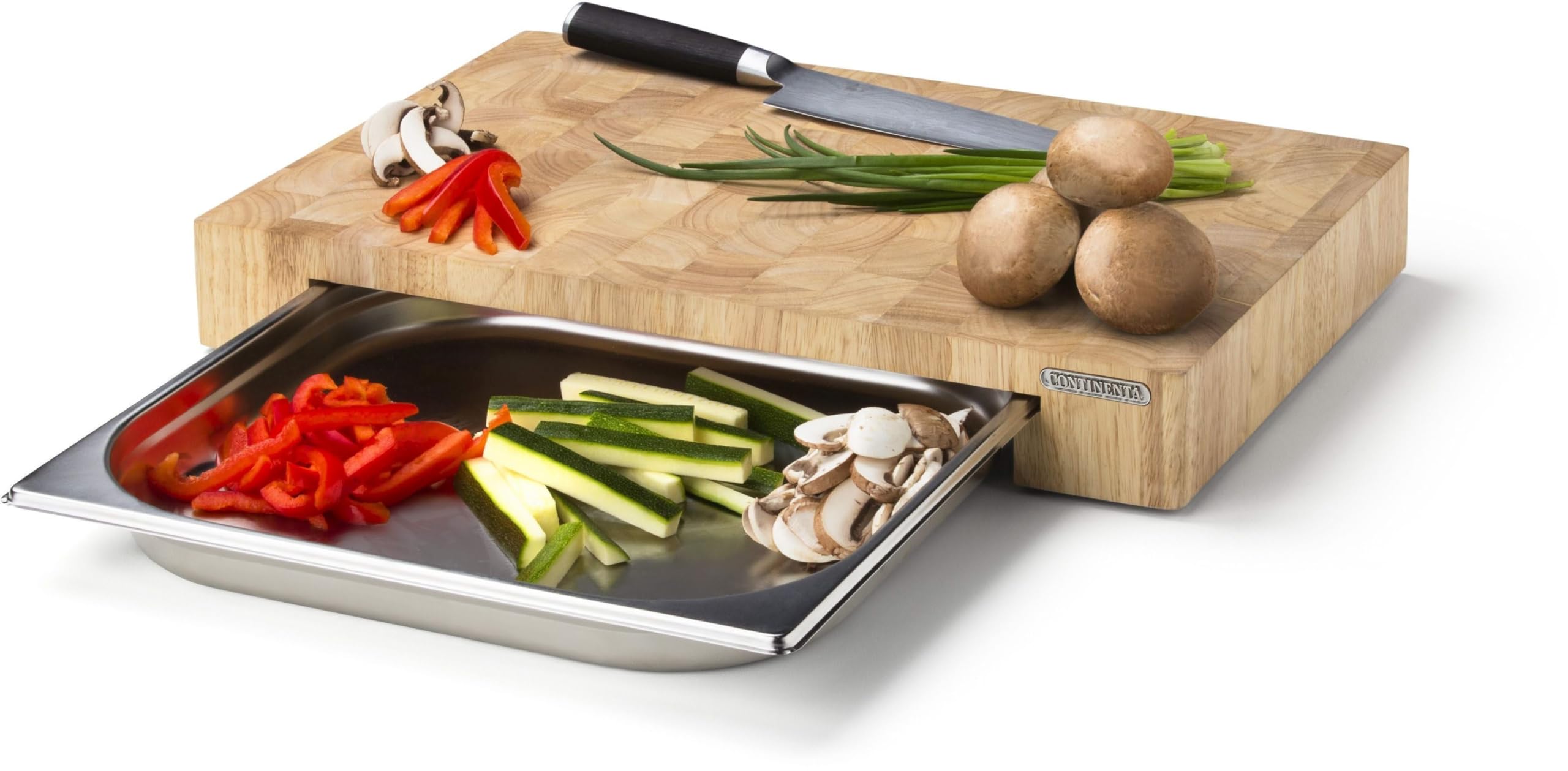 Filteilect Edelstahl Schneidebrett - Doppelseitig & Super Praktisch Für Deine Küche