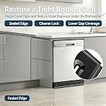 DD82-01102B / DD81-02144A For Samsung Dishwasher Bottom Leak Fix Panel Replacement with Door Seal, Solves Water Leaking Under Dishwasher, Broken Lower Front Cover & Loose Bottom Seal, Replaces