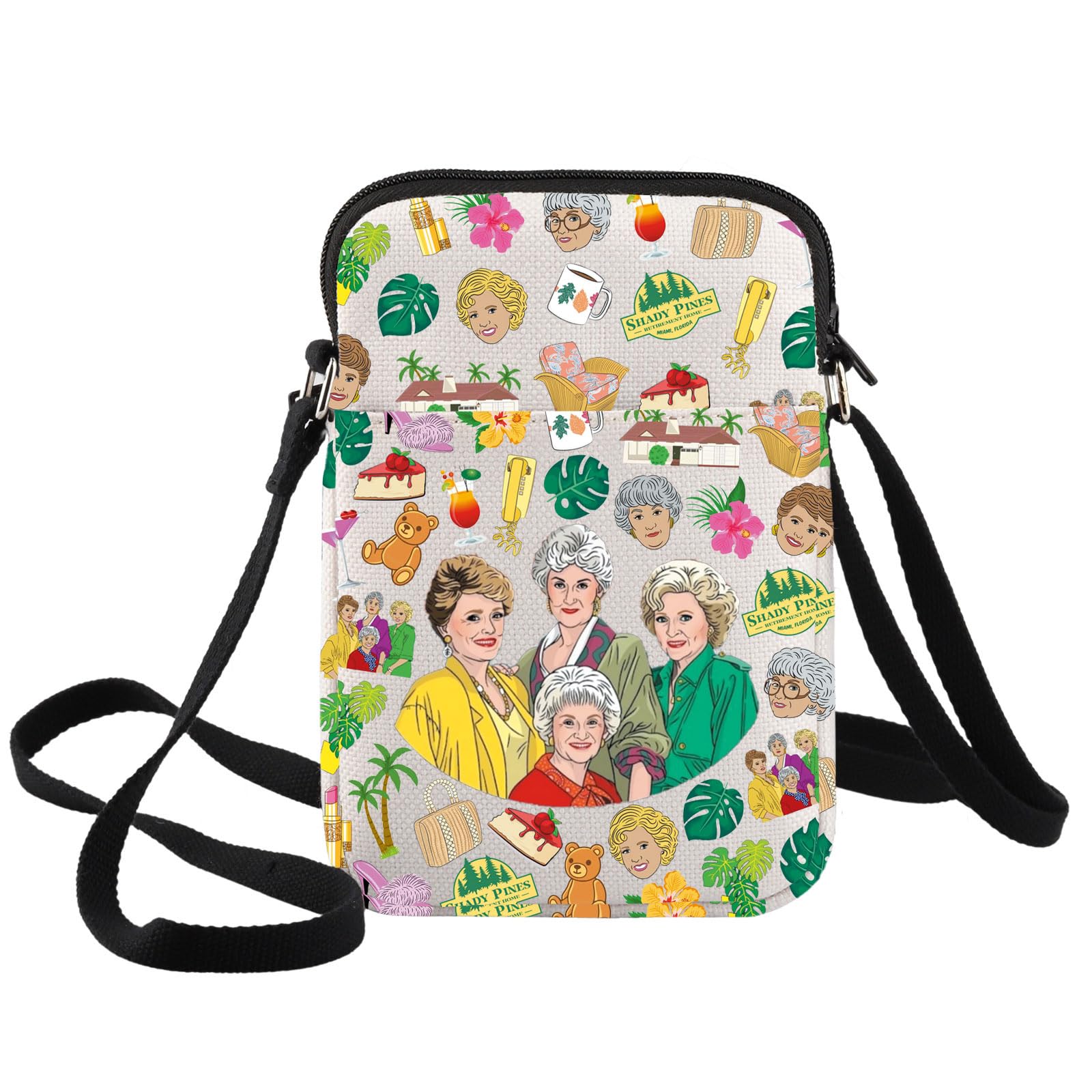 Gold Girls Crossbody Bag Blanche & Rose Fans Gift Dorothy & Sophia Shoulder Bag Bachelorette Parties Gift