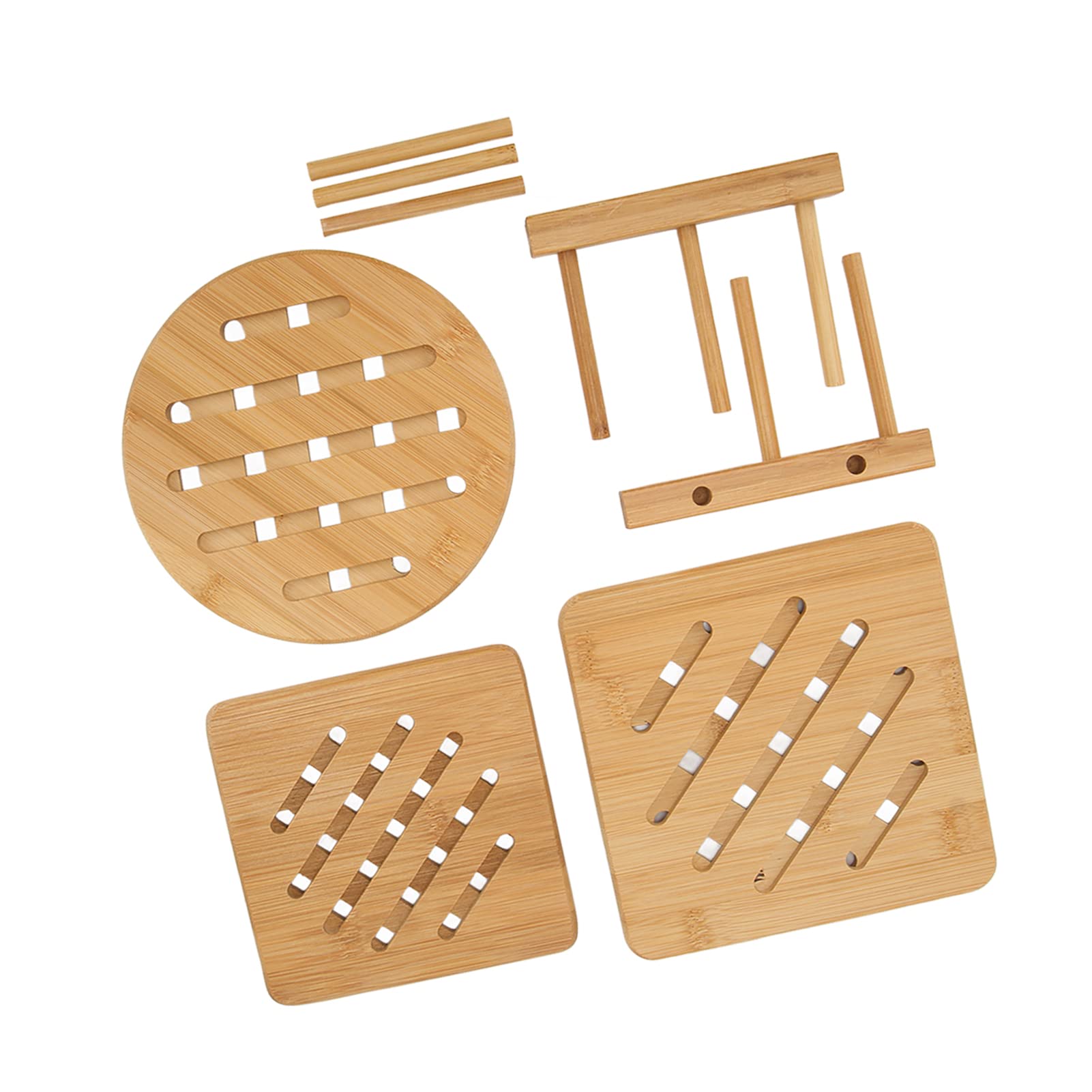 Napperons en bambou épais de 18cm antidérapants et isolants thermiques