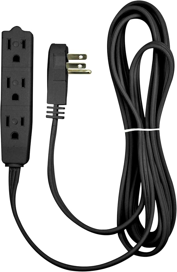 3 Prong Extension Cord 10 Ft for Indoor Use by Bindmaster ULListed 3