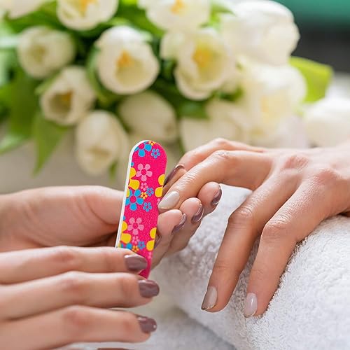 Miniatura 3 de 150 limas de uñas desechables a granel de doble cara Emery pequeñas limas de uñas coloridas para uso en el hogar y salón