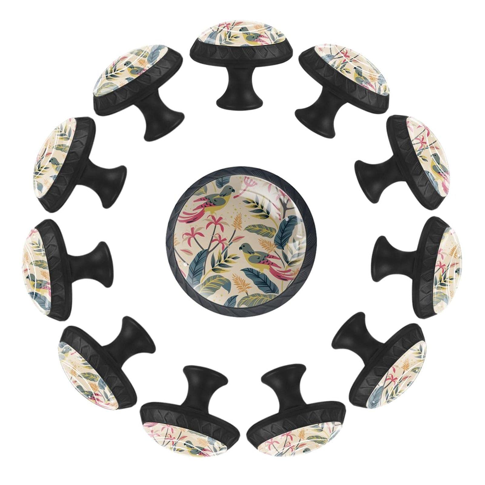 Boutons de tiroir oiseaux de 35 mm en lot de 12 pour commode