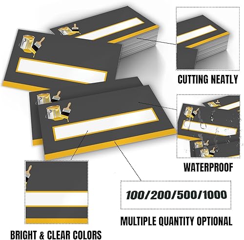 Miniatura 3 de Tarjetas de visita personalizadas con plantillas de servicios de pintura, tarjetas de visita personalizadas con tu logotipo, papel mate de 3.5 x 2