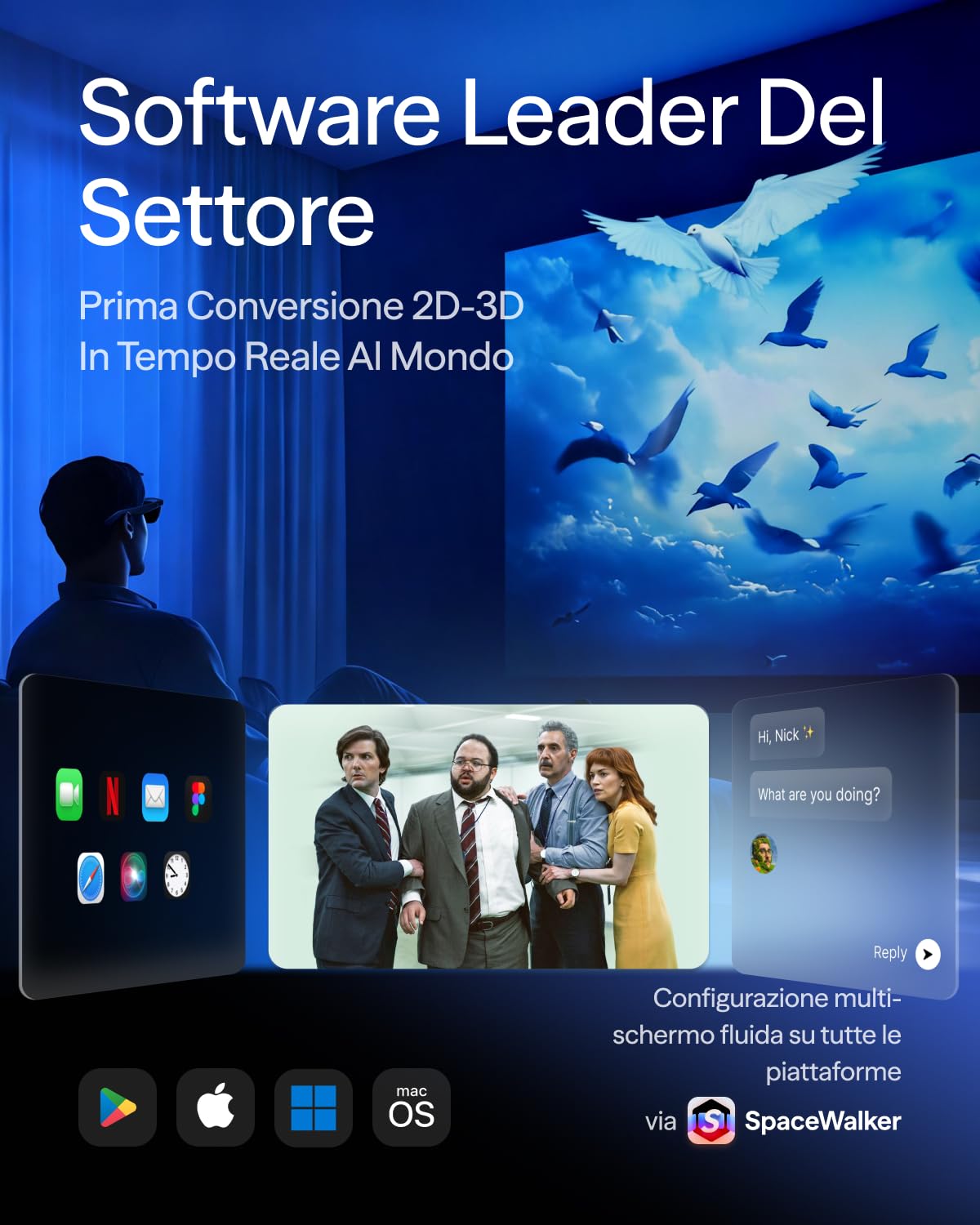 VITURE Beast Occhiali XR, 174” 1200p 58° FOV, VisionPair™ 3DoF Integrato, Oscuramento Dinamico, HARMAN Audio, Occhiali AR per iPhone/Android/Mac/PC/Switch 2 – I Più Grandi, Luminosi e Intelligenti