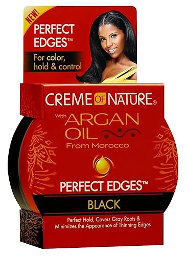 Creme Of Nature Aceite de Argán Perfect Edges Negro 225 oz paquete de 3