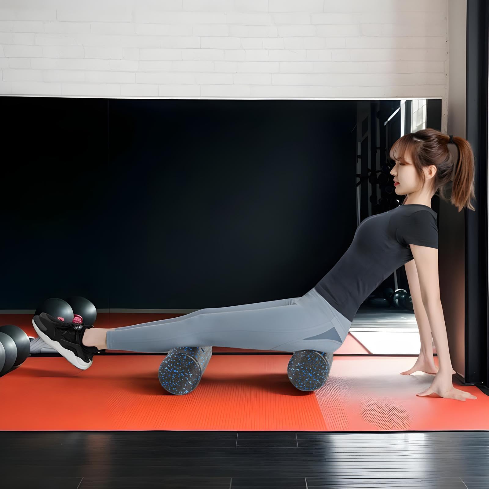 Rullo in schiuma per schiena, rullo in schiuma liscia, rullo muscolare | pratico rullo per esercizi di pilates, massaggiatore in schiuma, rullo per esercizi di recupero fitness, schiena, gambe e