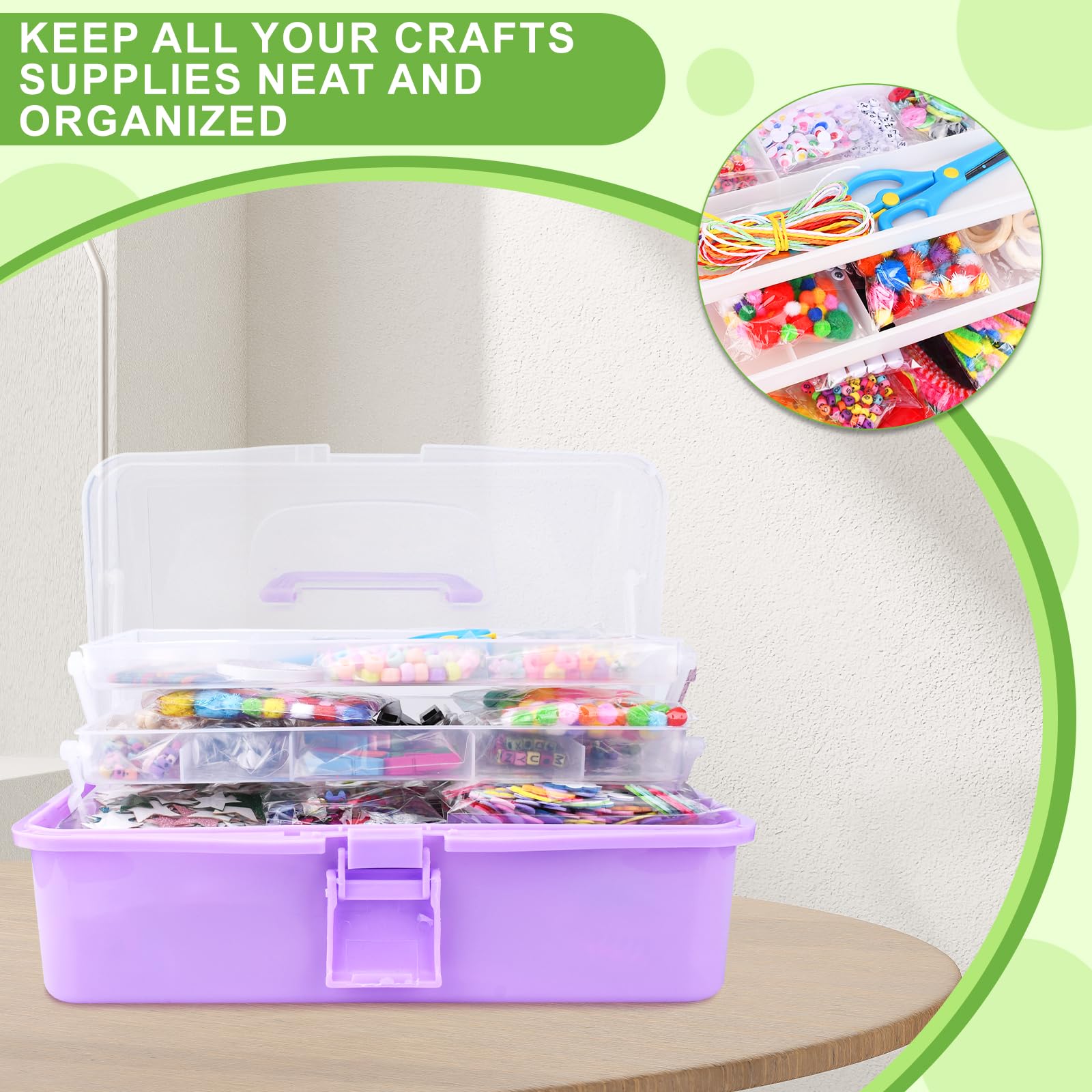TOSUTO 3800+Pièces Kit Bricolage Enfant,livré dans une boîte de rangement pliable,DIY Activites Manuelles,cadeau de bricolage pour Noël,fête des enfants,cadeau pour filles et garçons de 4,5,6,7,8 ans