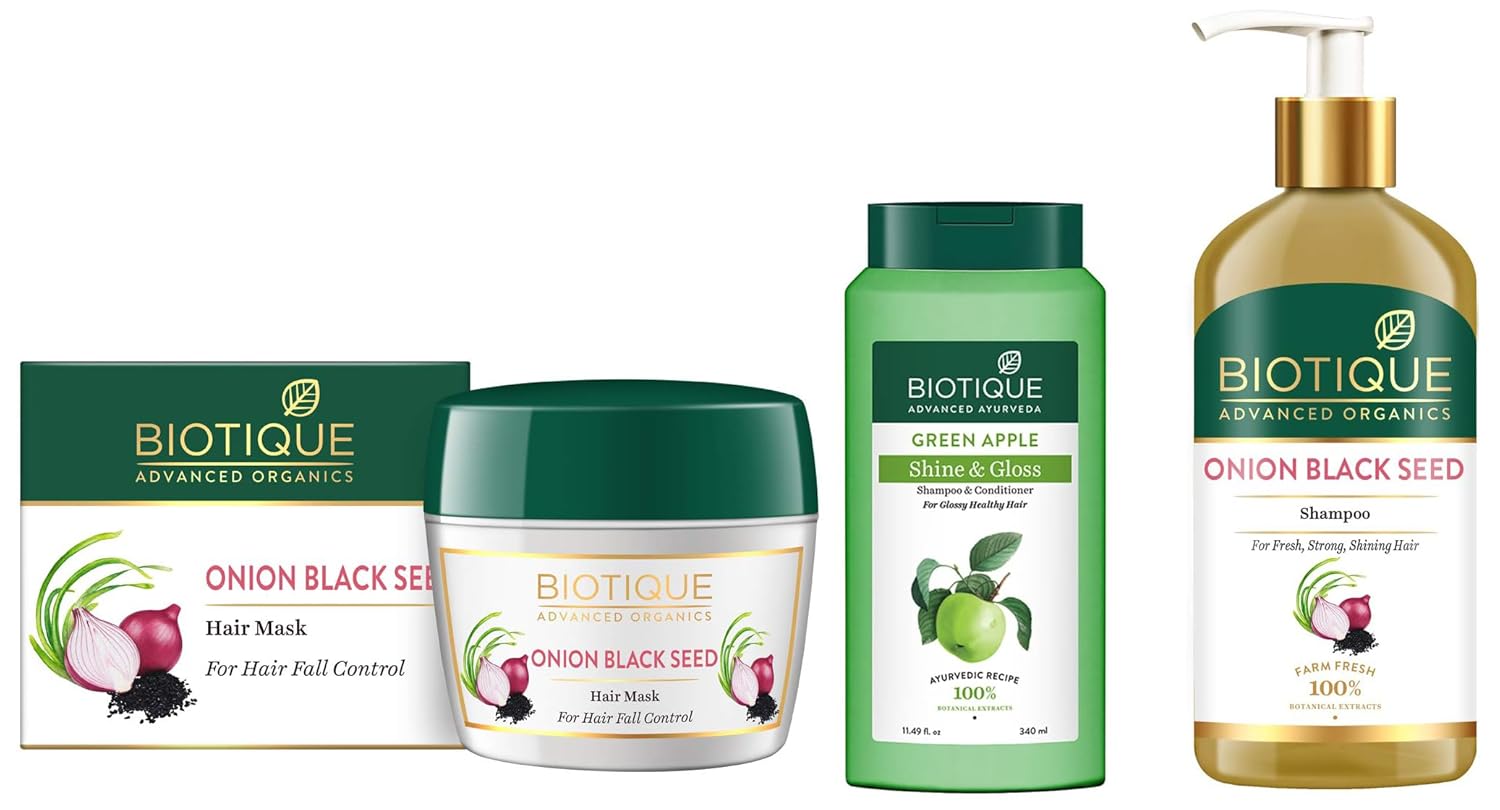 Buy Biotique Onion Black Seed Shampoo For Fresh, Strong and Shining
