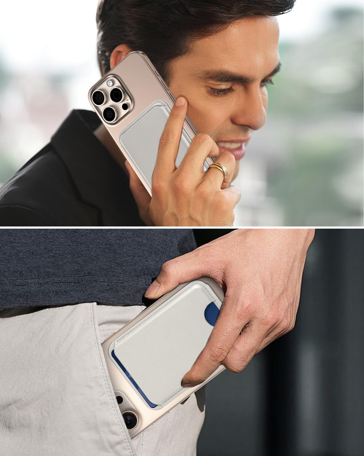 Phone Tripod Wallet for MagSafe, Magnetic Phone Tripod Stand, Adjustable iPhone Wallet Compatible with iPhone 17/16/15/14/13/12 Series, Invisible Selfie Stick Tripod, Travel Essential (Grey) - Image 7