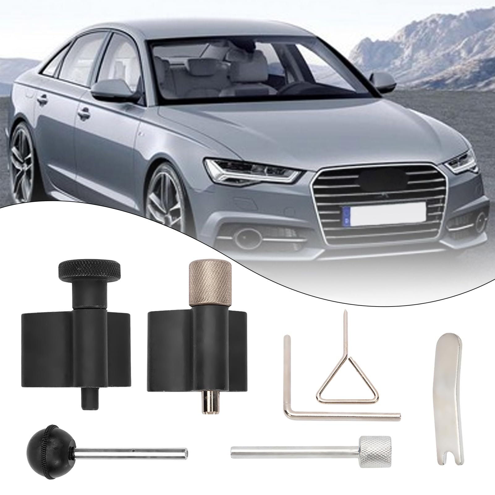 7 Pezzi Kit Messa in Fase per VAG 1.2, 1.4, 1.6, 1.9 et 2.0 SDI/TDI Moteurs per VW/Audi/Ford/Seat/Skoda Set Attrezzi per la Regolazione della Cinghia Dentata Strumento Bloccaggio