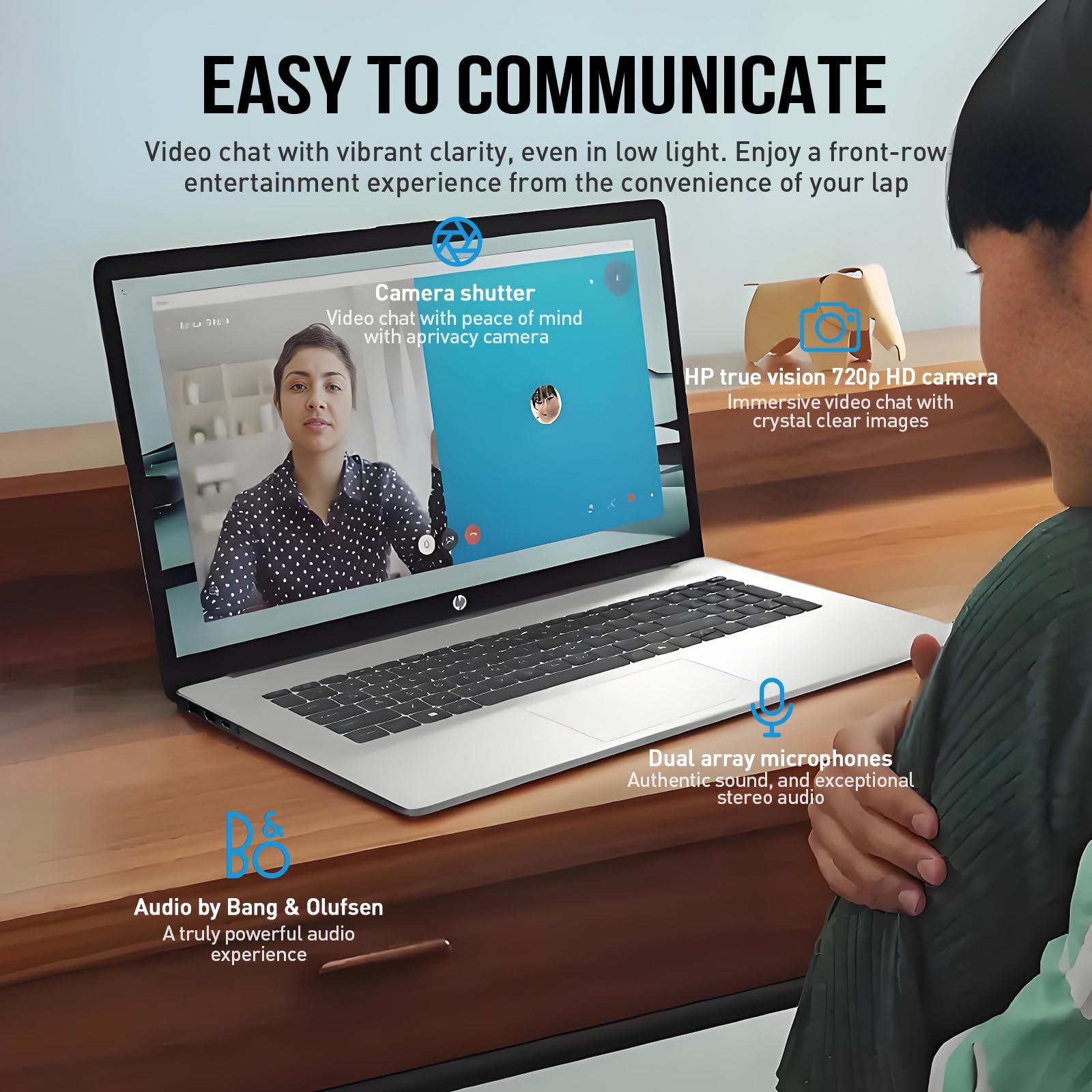 HP 2025 Laptops 17 Inch, 17.3" Laptop Computer, HD+ Large Screen, Intel Core i3 (8-Cores), 32GB RAM 1TB SSD, Windows 11 Pro Lifetime Office, 10 Key Number Pad, Wi-Fi 6, USB-C