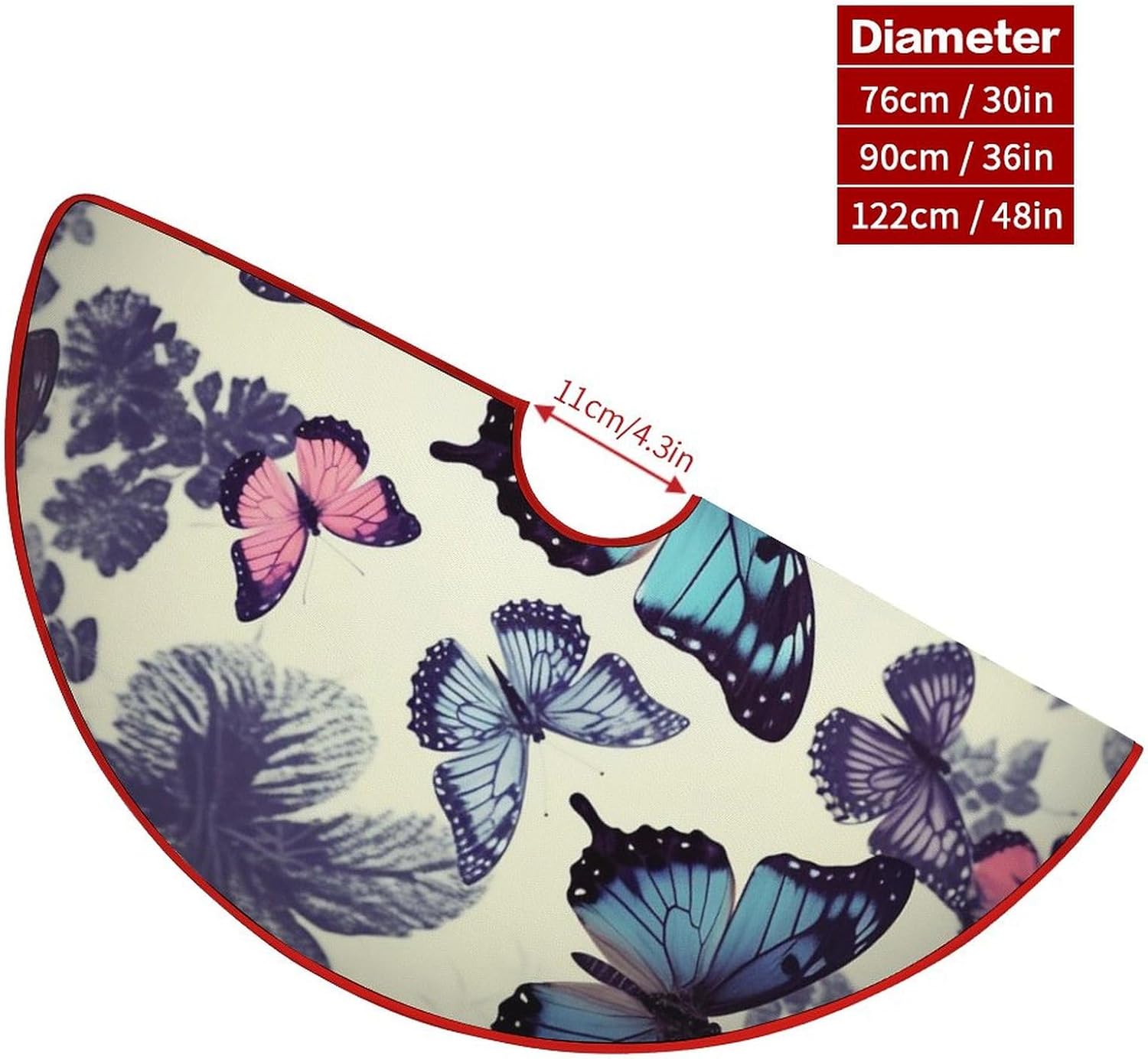Christmas Tree SkirtBeautiful Butterflyclassic Fashion Tree Skirt Painted Multifunctional Christmas Tree Skirt
