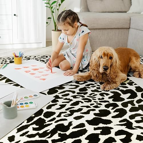 Miniatura 2 de YIHOUSE Alfombra de leopardo para sala de estar, suave y linda alfombra con estampado de guepardo para niñas, niños, cuarto de niños, sala de