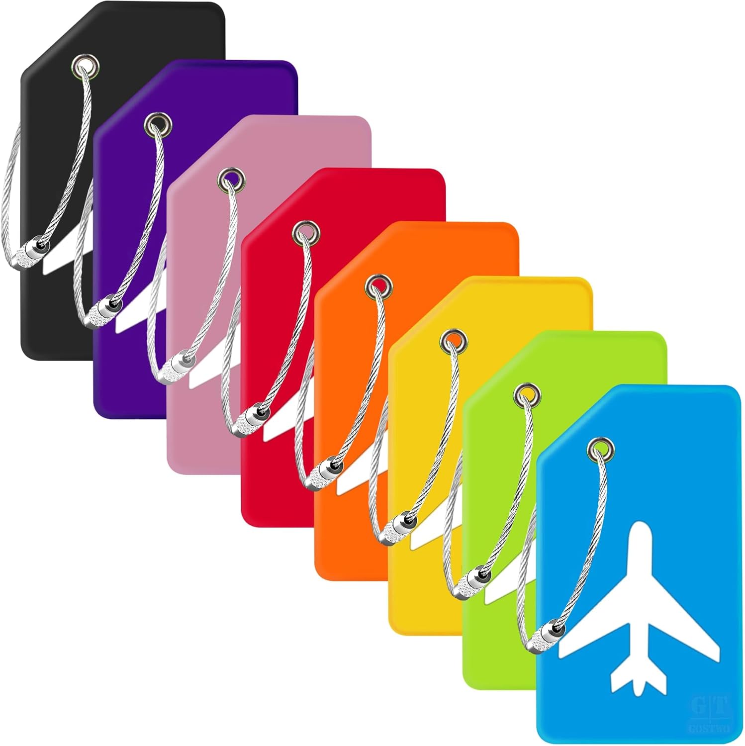 8 Pack Silicone Luggage Tags for Suitcases, TSA Approved,