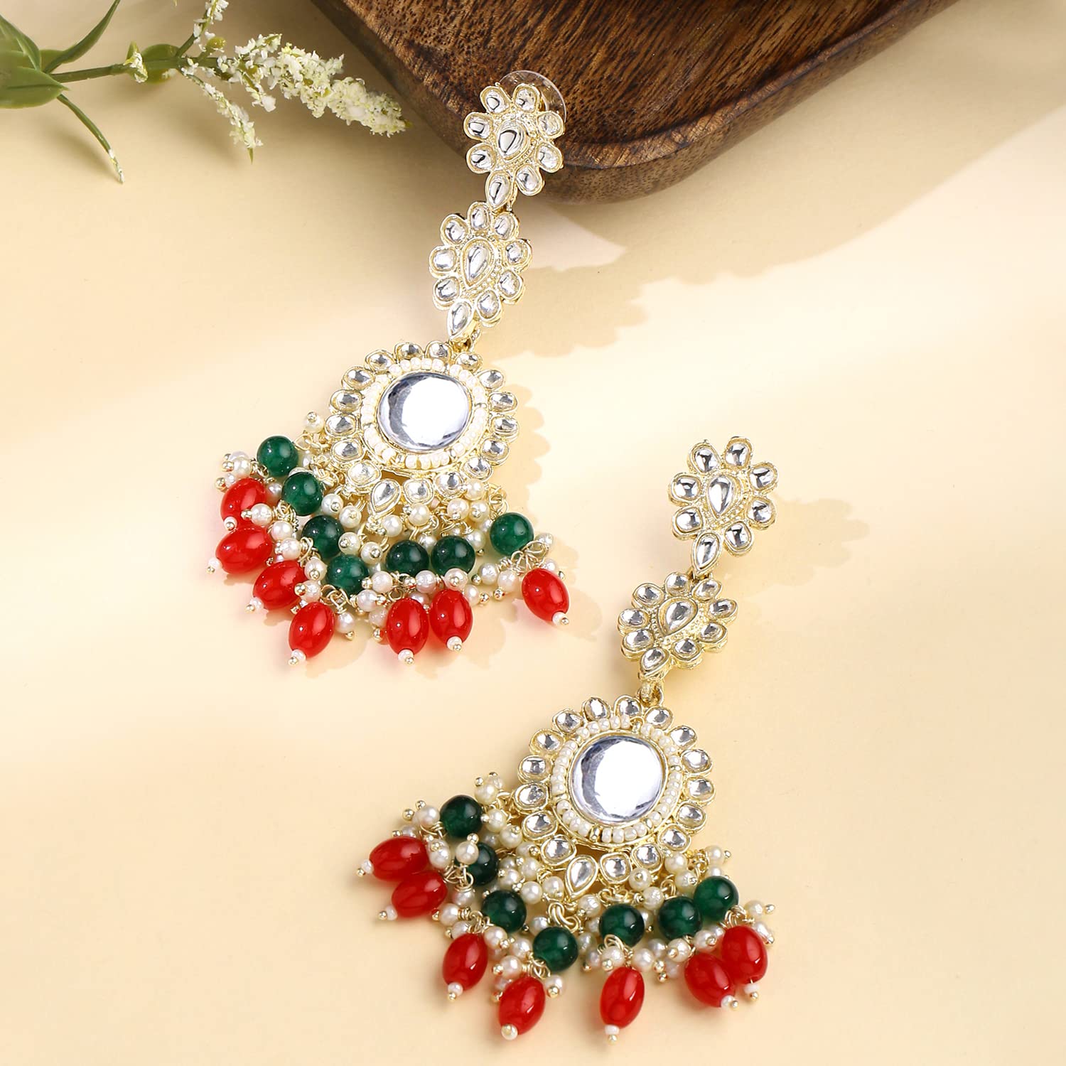 Chandbali Kundan Earrings for Women