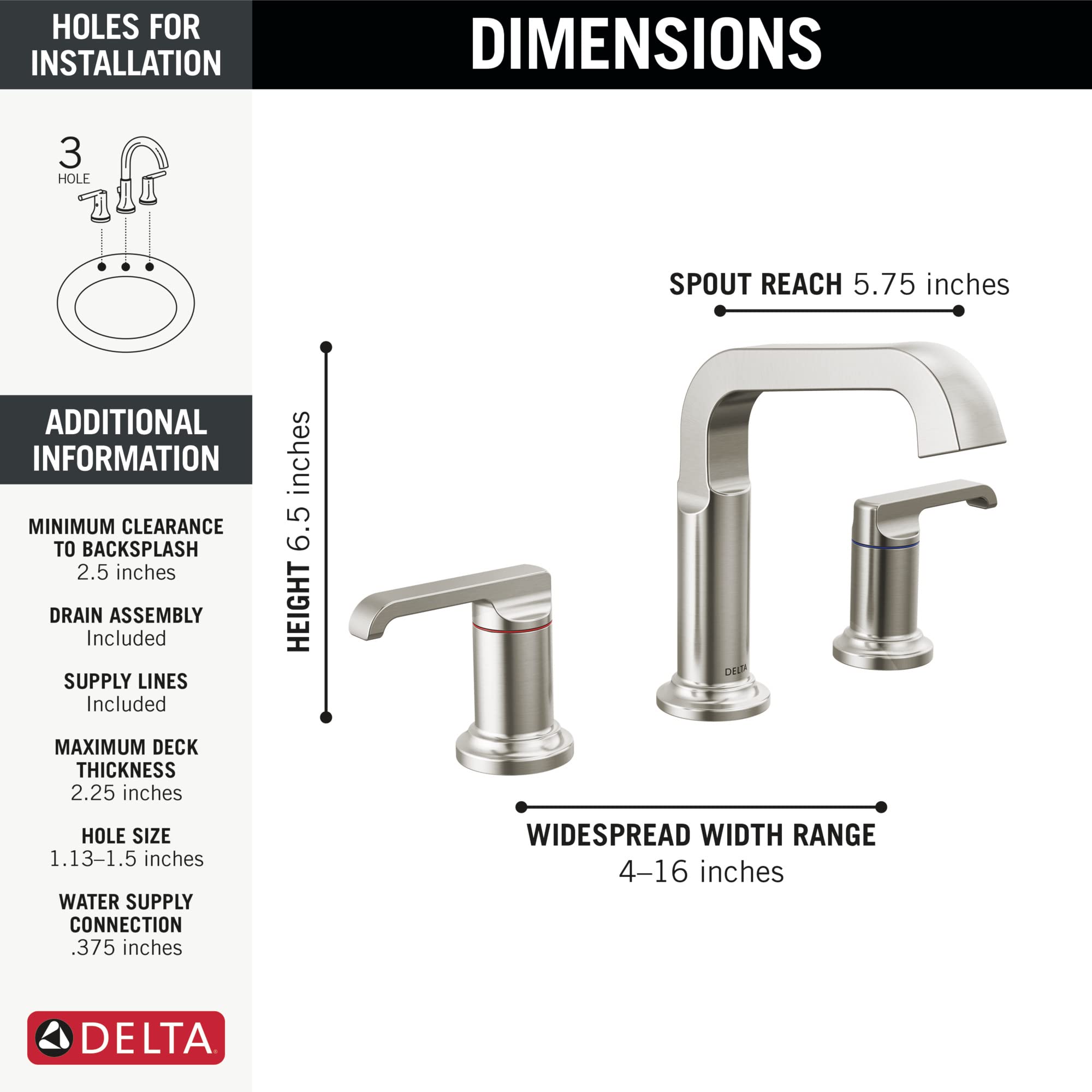 Delta Faucet Tetra Brushed Nickel Widespread Bathroom Faucet 3 Delta Faucet Tetra Brushed Nickel Widespread Bathroom Faucet 3