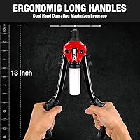 Vista 2 de Pistola de remache – Kit de 350 remaches, juego de pistola de remache de 1/4 pulgadas de alta resistencia con dos manos (NT300) – 5 piezas nasales