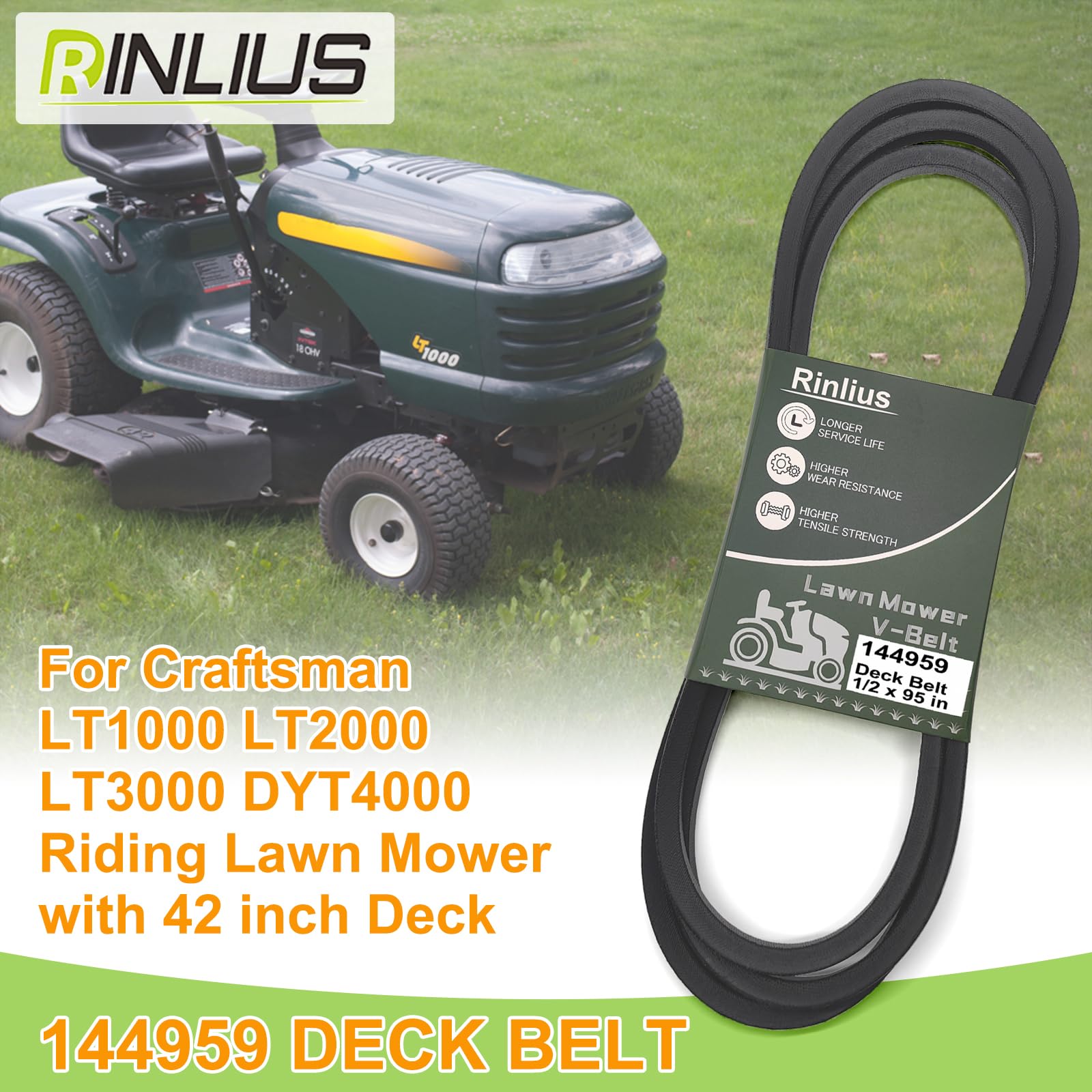 F1351 - Courroie Trapézoïdale Adaptable 51" 12,7x8mm 1295mm